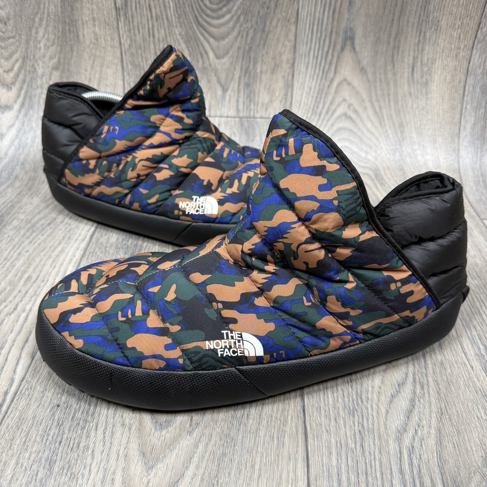 The North Face ThermoBall Insulated Traction Booties Shoes Camo Mens Size 13
